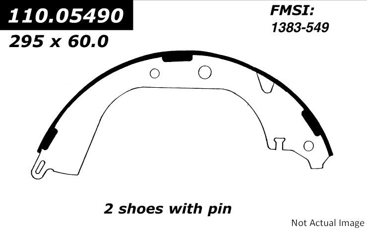 StopTech Premium Brake Shoes  top view frsport 111.05490