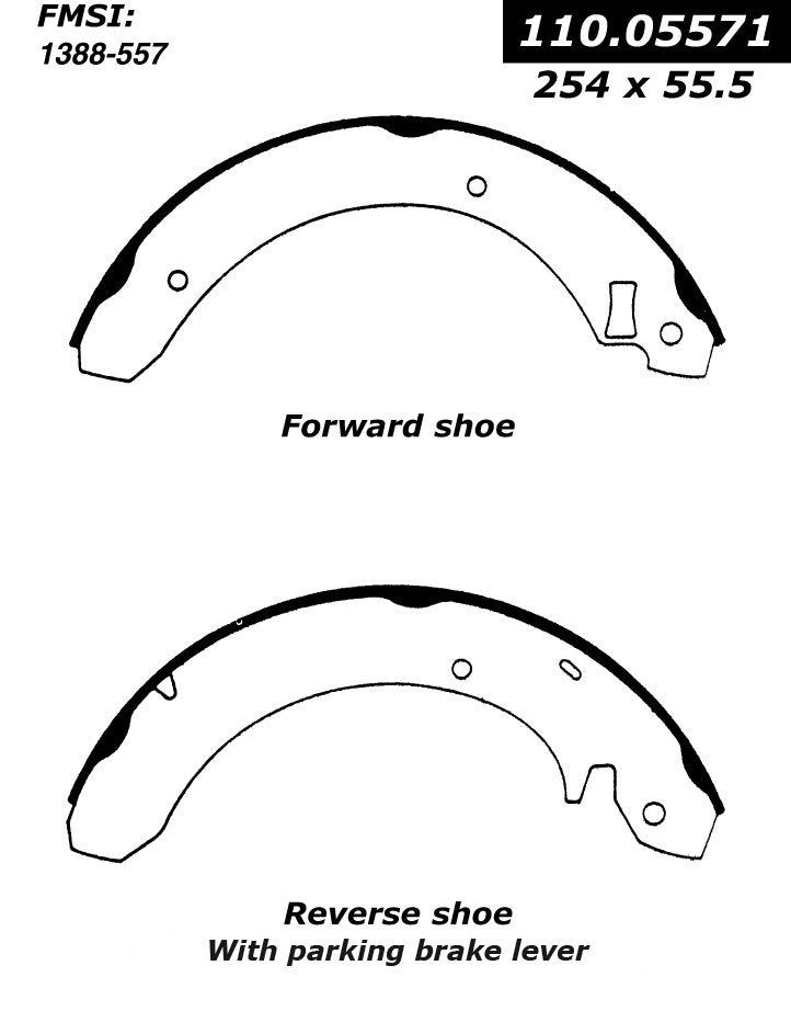 centric parts premium brake shoes  frsport 111.05571