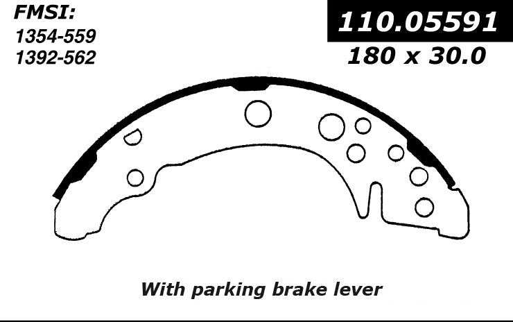 centric parts premium brake shoes  frsport 111.05591