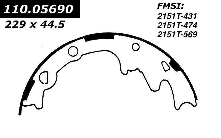 centric parts premium brake shoes  frsport 111.05690