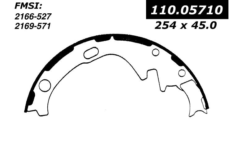 centric parts premium brake shoes  frsport 111.05710