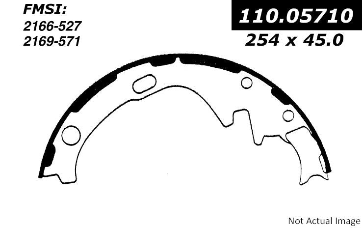 StopTech Premium Brake Shoes  top view frsport 111.05710