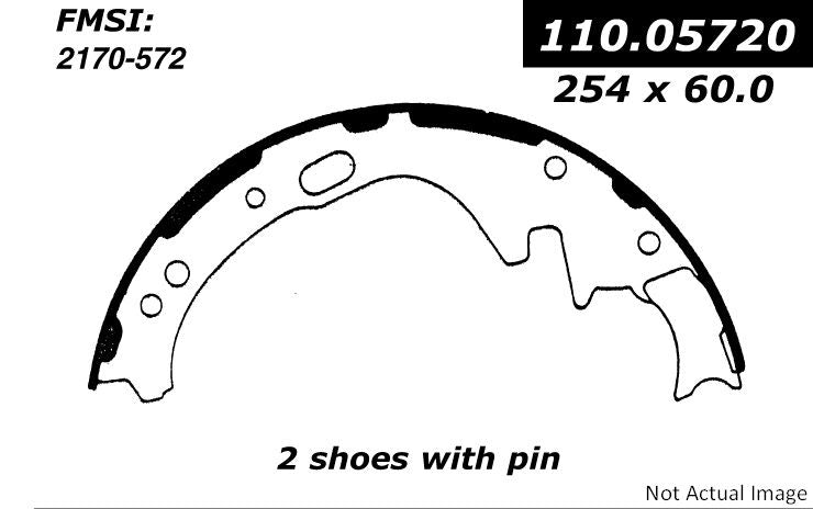 StopTech Premium Brake Shoes  top view frsport 111.05720