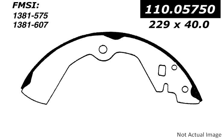Centric Parts Premium Brake Shoes  top view frsport 111.05750