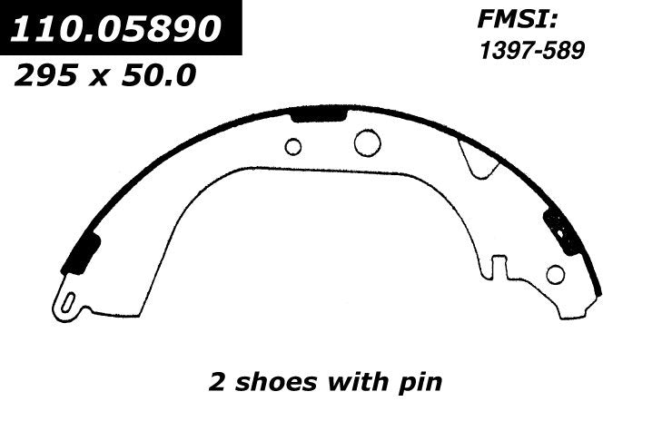 centric parts premium brake shoes  frsport 111.05890