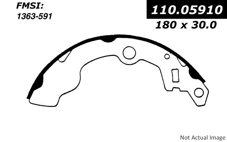 StopTech Premium Brake Shoes  top view frsport 111.05910