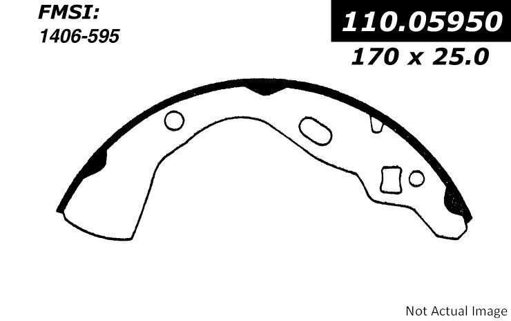 StopTech Premium Brake Shoes  top view frsport 111.05950