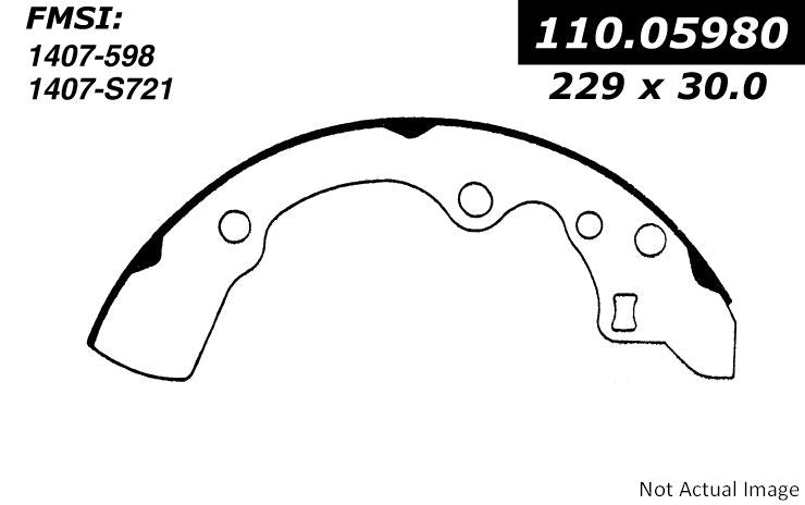 StopTech Premium Brake Shoes  top view frsport 111.05980