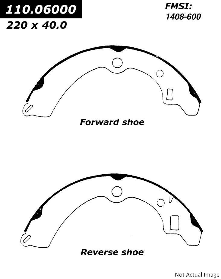 StopTech Premium Brake Shoes  top view frsport 111.06000