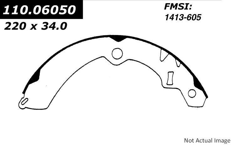 StopTech Premium Brake Shoes  top view frsport 111.06050