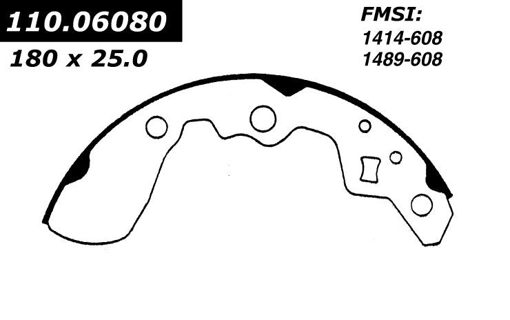 centric parts premium brake shoes  frsport 111.06080