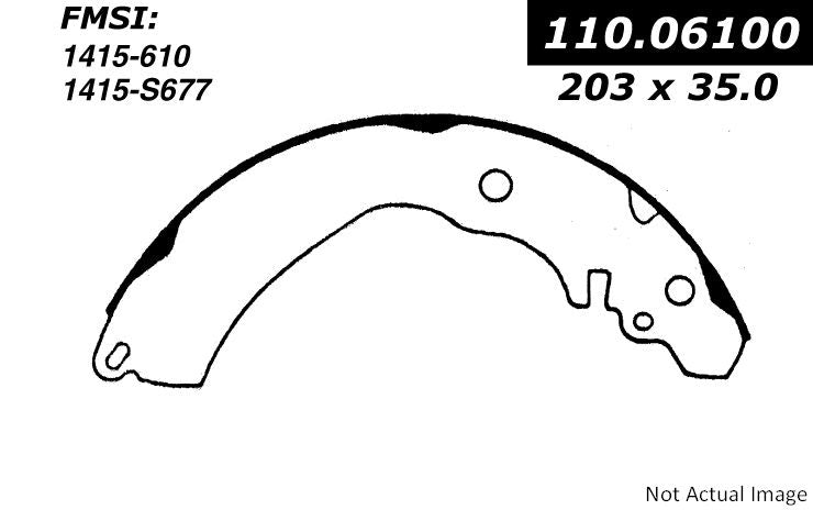 StopTech Premium Brake Shoes  top view frsport 111.06100