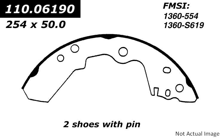 StopTech Premium Brake Shoes  top view frsport 111.06190