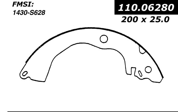 centric parts premium brake shoes  frsport 111.06280