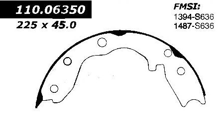 centric parts premium parking brake shoes  frsport 111.06350