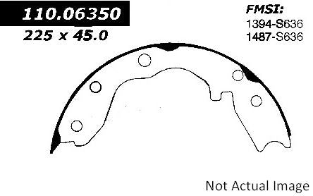 Stoptech Centric Premium Parking Brake Shoes - Rear PB 111.06350