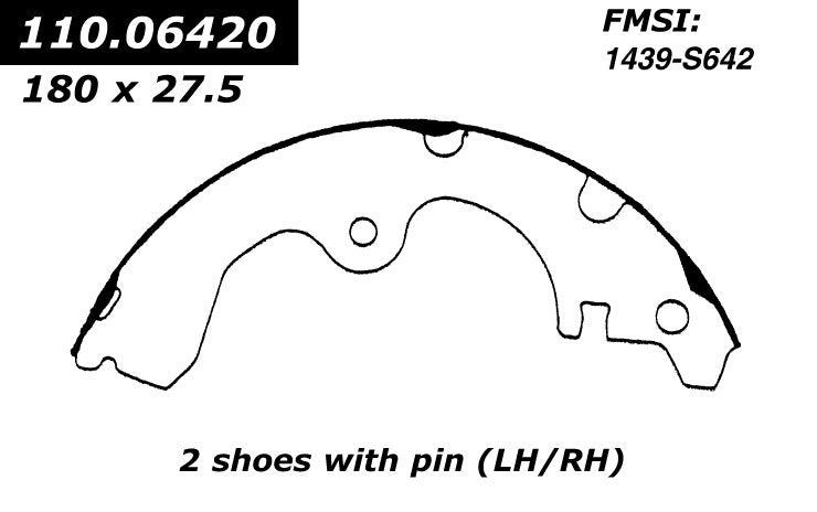 centric parts premium brake shoes  frsport 111.06420