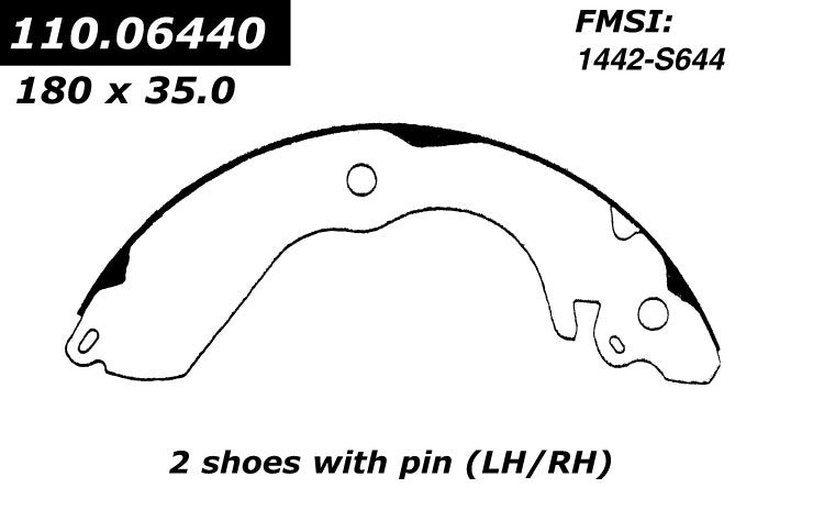 centric parts premium brake shoes  frsport 111.06440