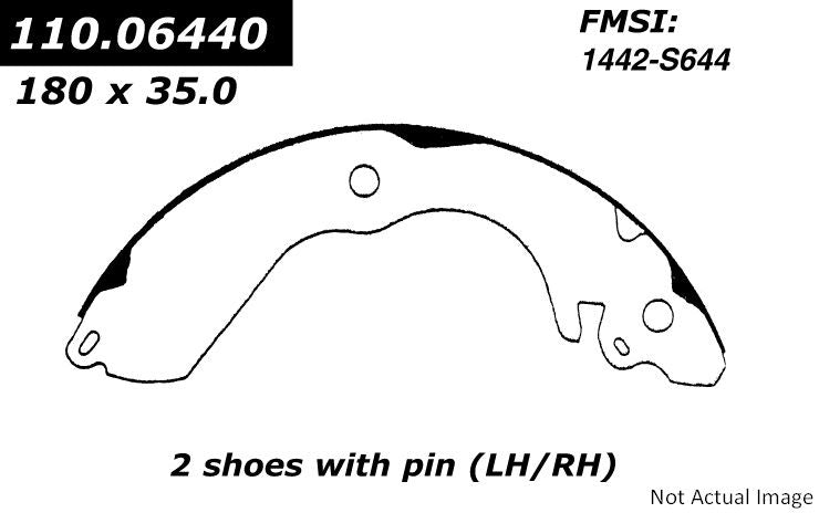 StopTech Premium Brake Shoes  top view frsport 111.06440