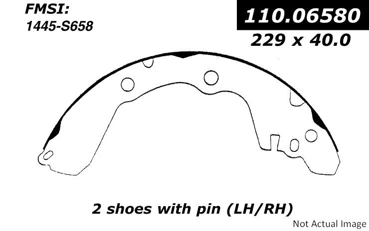 Stoptech Centric 95-05 Chrysler/Dodge/Mitsubishi New Rear Brake Shoes 111.06580