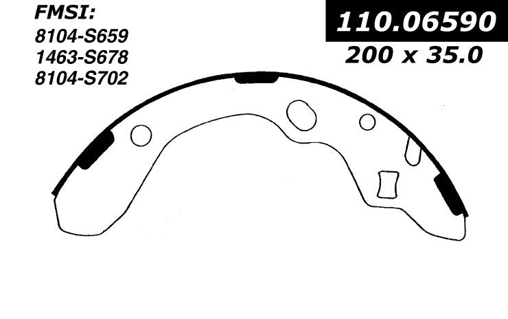 centric parts premium brake shoes  frsport 111.06590