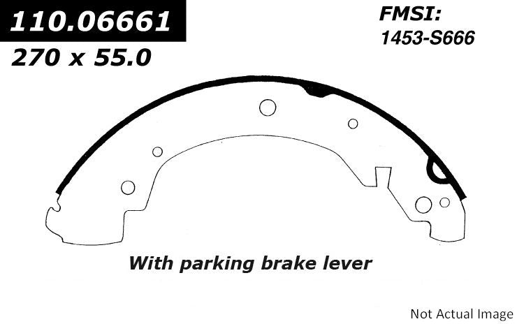 Centric Parts Premium Brake Shoes  top view frsport 111.06661