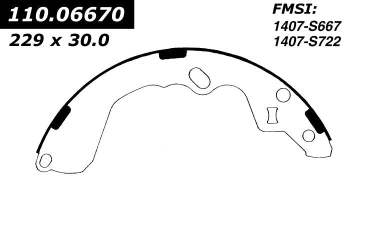 centric parts premium brake shoes  frsport 111.06670