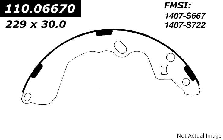 StopTech Premium Brake Shoes  top view frsport 111.06670