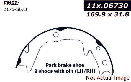 Stoptech Centric 00 Mitsubishi Eclipse V6 Non Turbo Parking Brake Shoes 111.06730