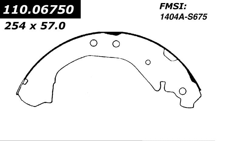 centric parts premium brake shoes  frsport 111.06750