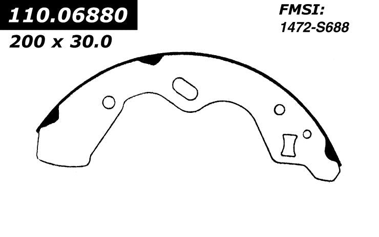 centric parts premium brake shoes  frsport 111.06880