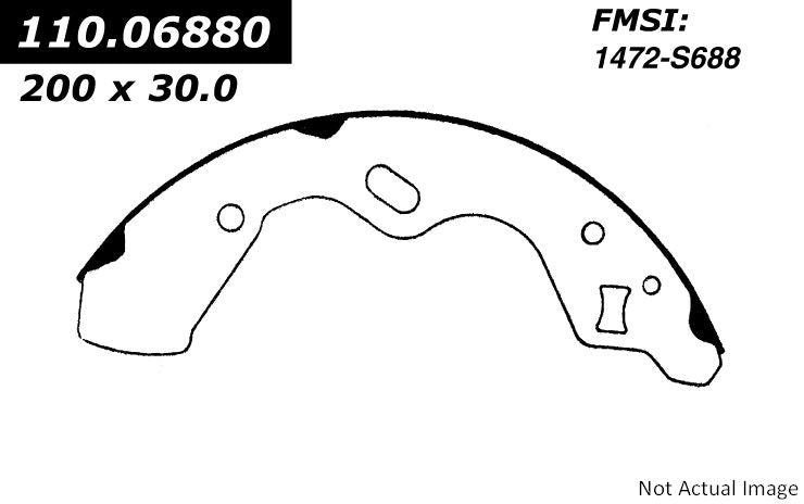 Stoptech Centric Premium Brake Shoes - Rear 111.06880