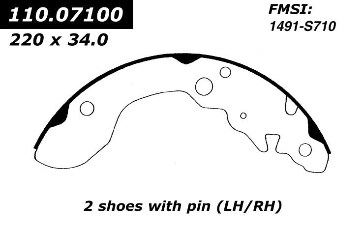 centric parts premium brake shoes  frsport 111.07100