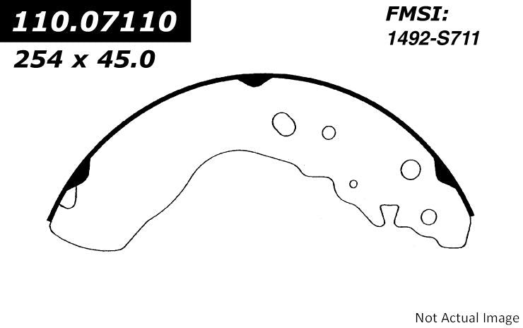 StopTech Premium Brake Shoes  top view frsport 111.07110