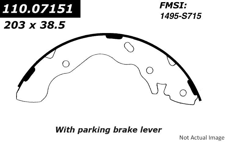 Stoptech Centric Premium Brake Shoes - Rear 111.07151