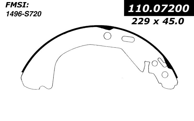 centric parts premium brake shoes  frsport 111.07200