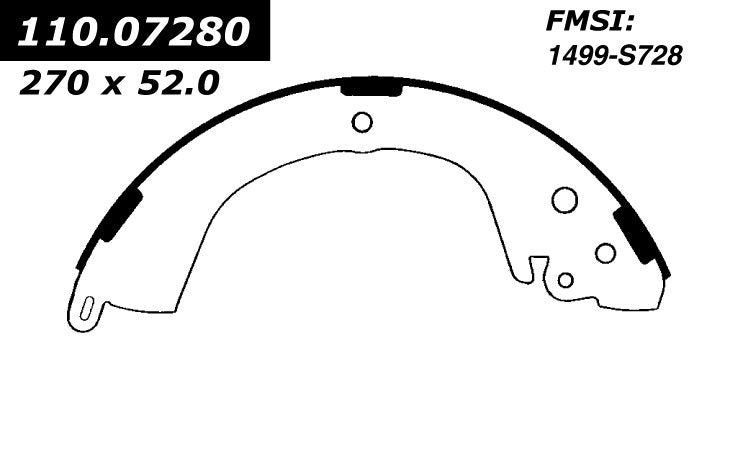 centric parts premium brake shoes  frsport 111.07280