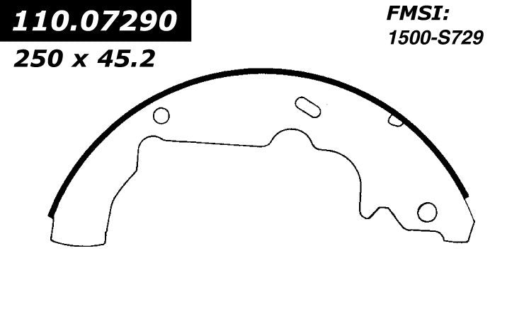 centric parts premium brake shoes  frsport 111.07290