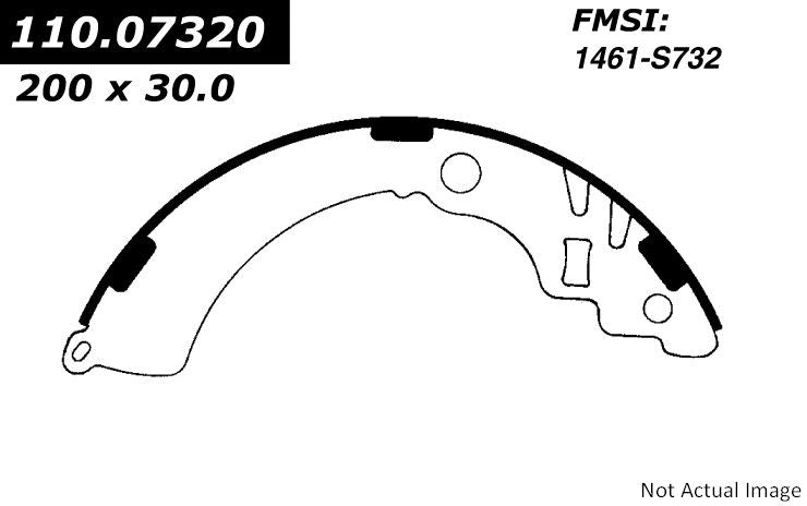 StopTech Premium Brake Shoes  top view frsport 111.07320