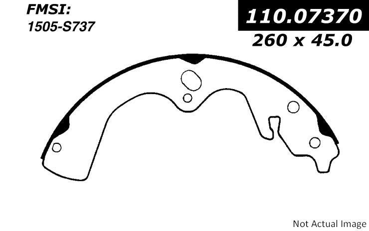 StopTech Premium Brake Shoes  top view frsport 111.07370