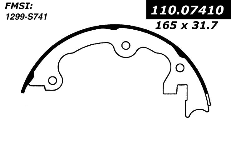 centric parts premium parking brake shoes  frsport 111.07410