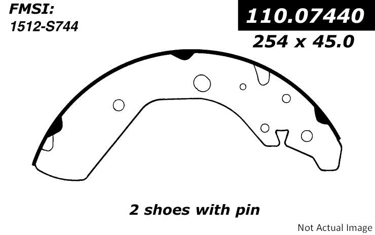 Stoptech Centric 99-01 Honda Odyssey Premium Rear Drum Brake Shoes 111.07440