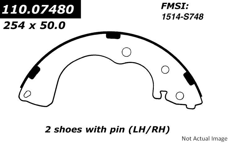 Stoptech Centric Premium Brake Shoes - Rear 111.07480