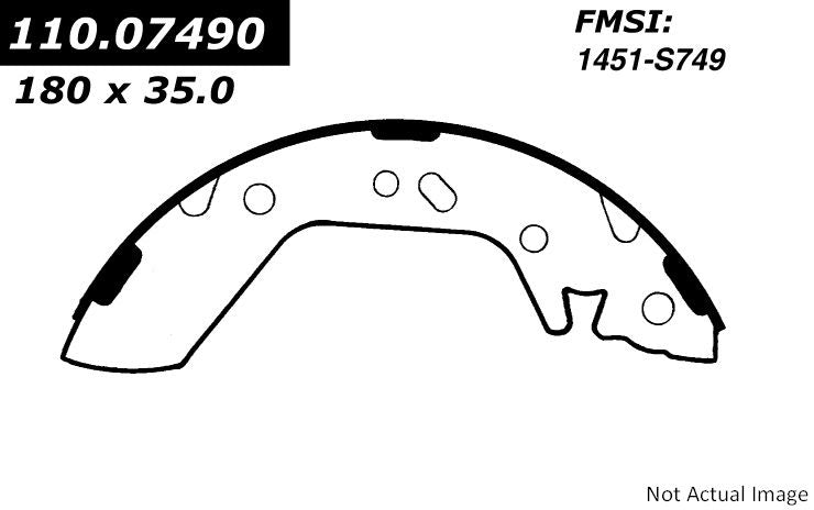 Centric Parts Premium Brake Shoes  top view frsport 111.07490