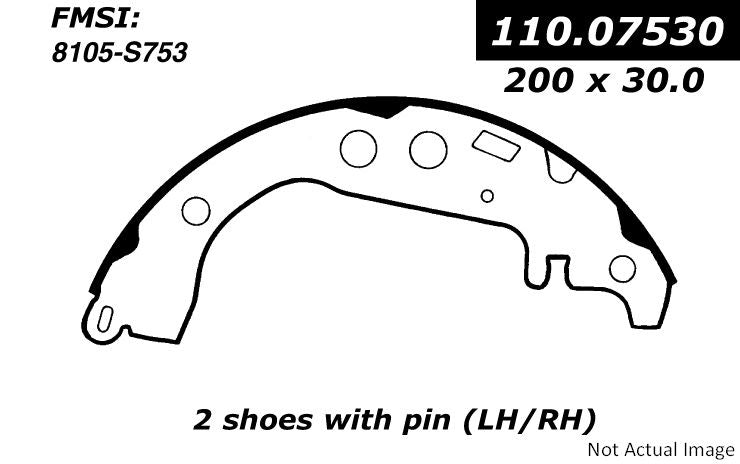 Stoptech Centric Premium Brake Shoes - Rear 111.07530