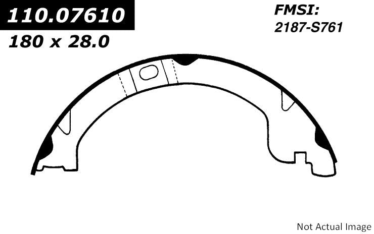 Stoptech Centric Premium Parking Brake Shoes - Rear PB 111.07610