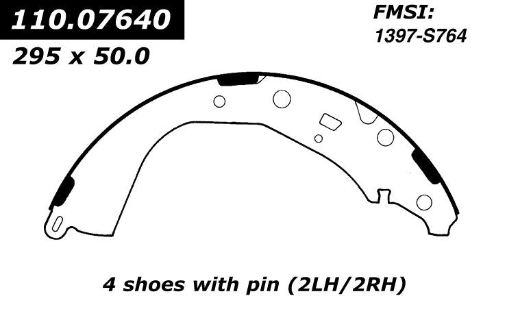 centric parts premium brake shoes  frsport 111.07640