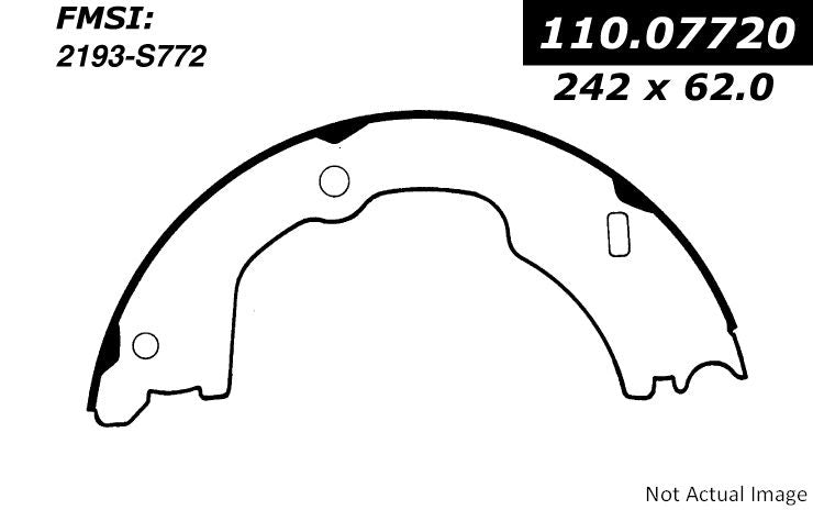 Centric Parts Premium Parking Brake Shoes  top view frsport 111.07720