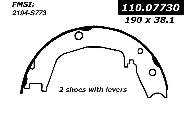 centric parts premium parking brake shoes  frsport 111.07730