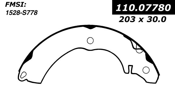 centric parts premium brake shoes  frsport 111.07780